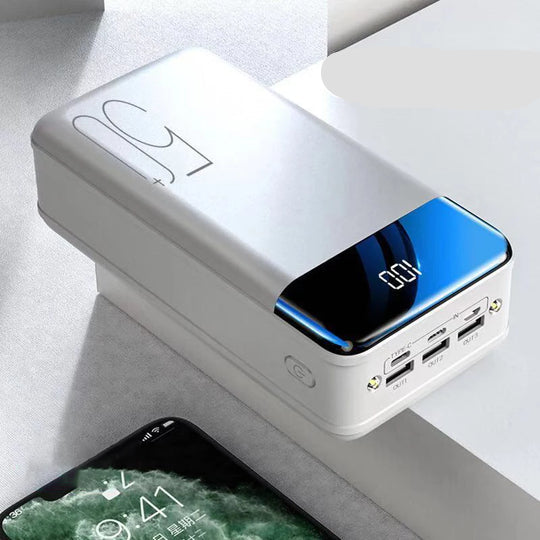 50,000 mAh充电宝 - 快速充电、USB-C、LED灯