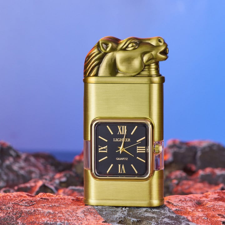 Koristeellinen sytytin – kello, säädettävä liekki, ylellinen kuviointi