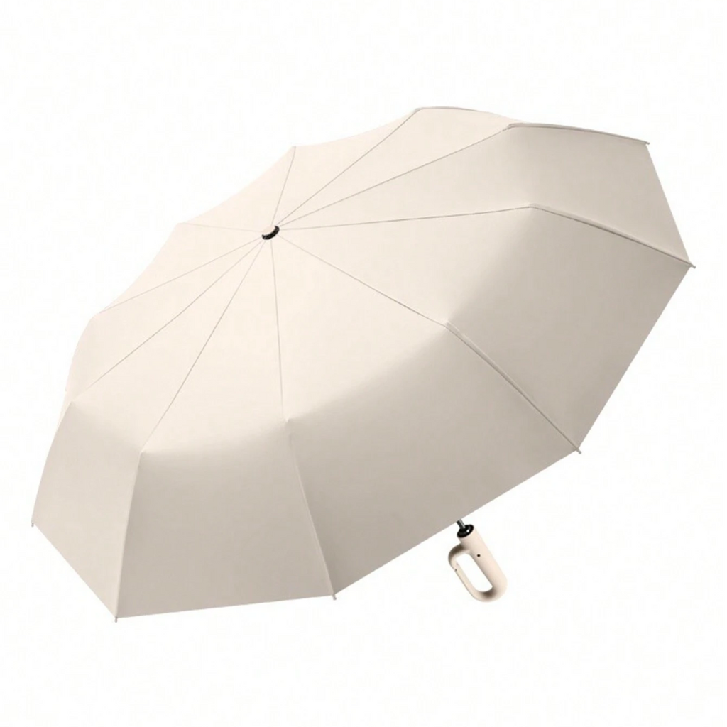 Paraguas automático para tormentas — Resistente al viento, compacto, borde reflectante