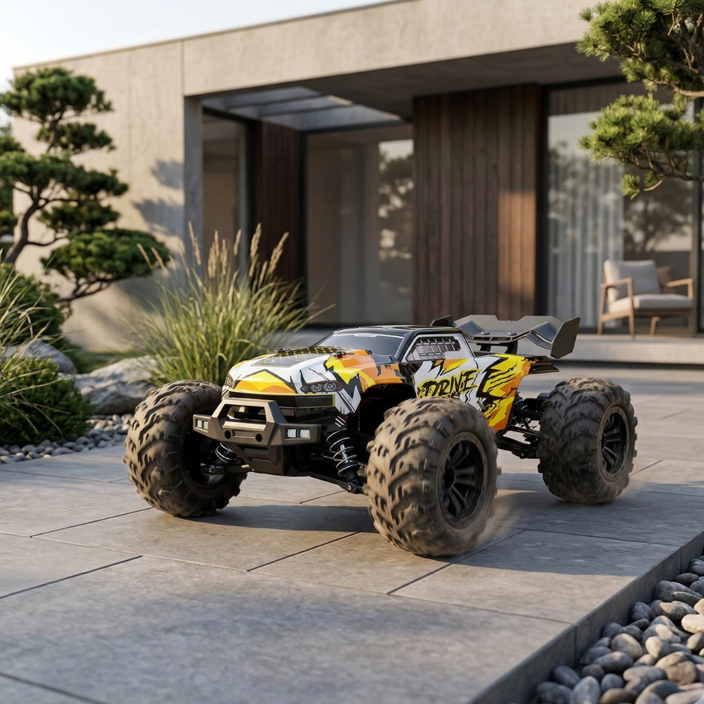 Skala 1:16 4WD-RC-lastbil — kraftfuld motor, tophastighed på op til 70 Kmh