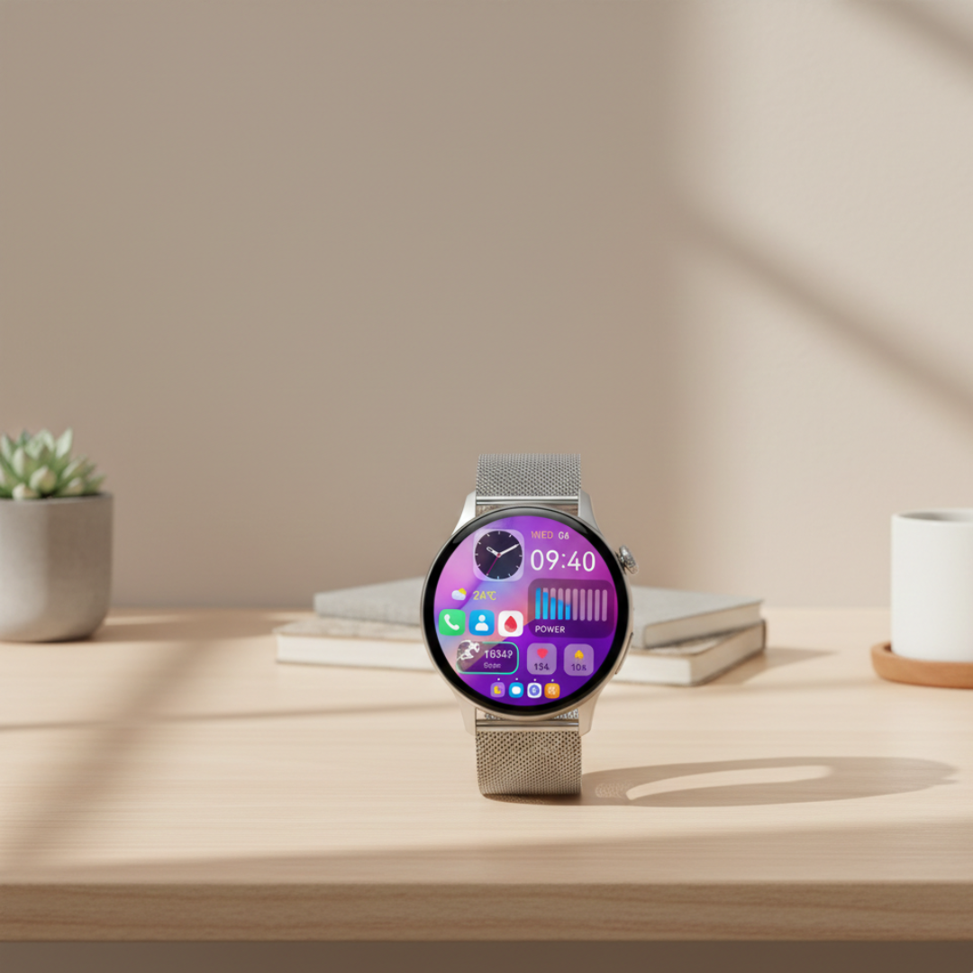 Smartwatch AMOLED impermeable para mujer, con interfaz de llamadas por Bluetooth