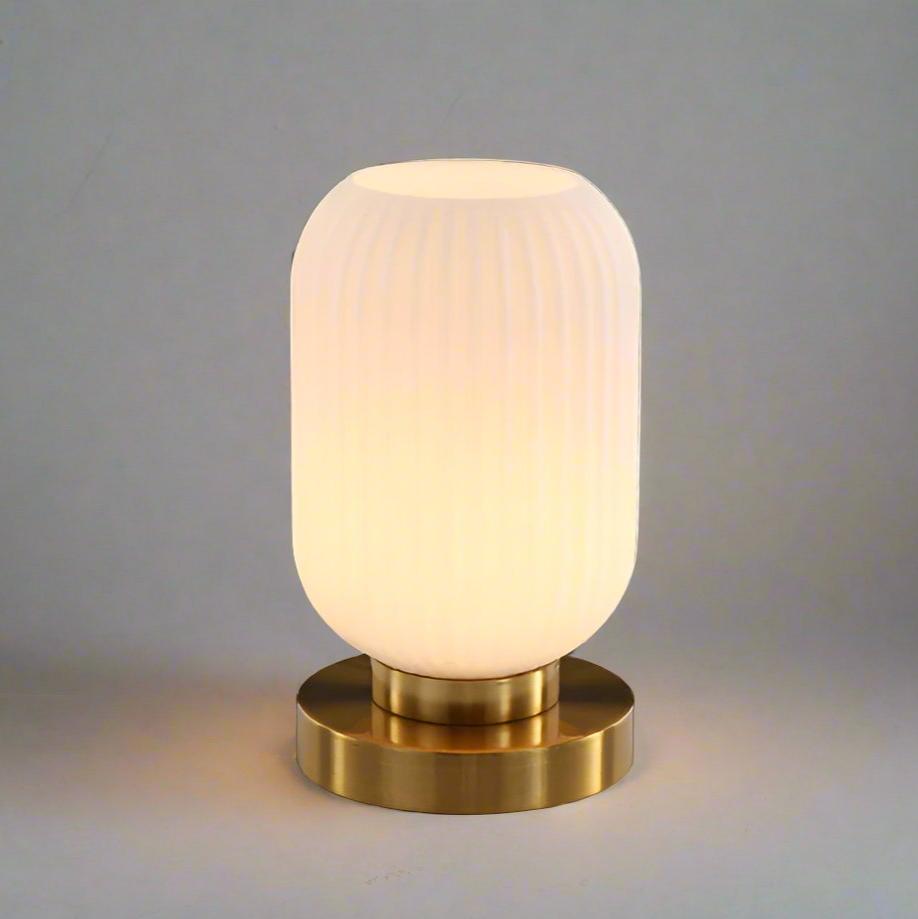Aurelia Nordic Amber Table Lamp — Minimalist Silhouette, Warm Tinted Glow