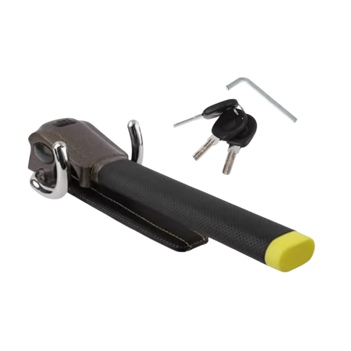 Blocco antifurto Premium GuardLock per volante – Sistema di chiusura triplo, allarme integrato
