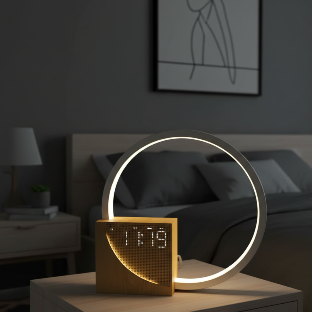 White Noise Bedside Lamp — Touch-Activated Dimmable Nightlight