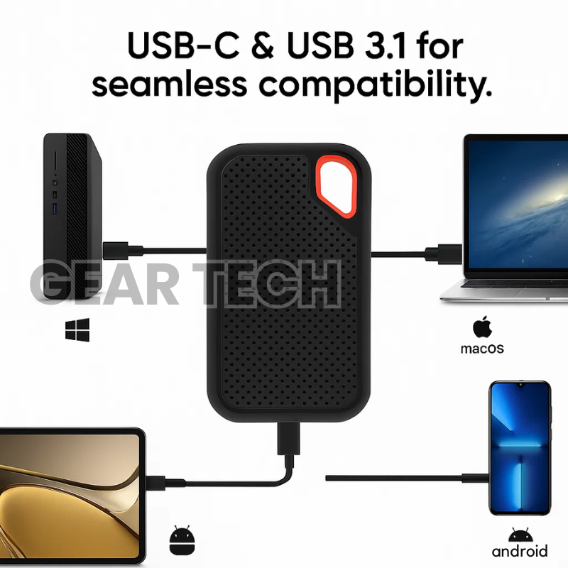 Zewnętrzny dysk SSD 2TB — przenośny dysk USB-C