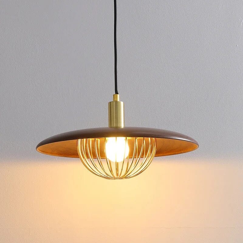 CinderLume Polystyrene Resin LED Pendant Lamp — Warm Glow, Wood-Inspired Silhouette
