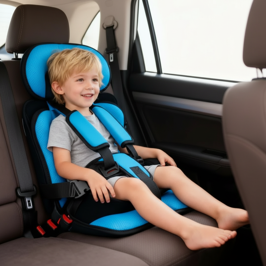 Faltbarer Auto-Kindersitz – 5-Punkt-Gurt, für 0–14 Jahre