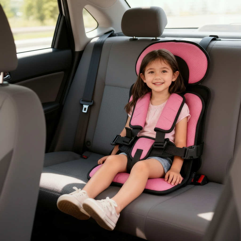 Faltbarer Auto-Kindersitz – 5-Punkt-Gurt, für 0–14 Jahre