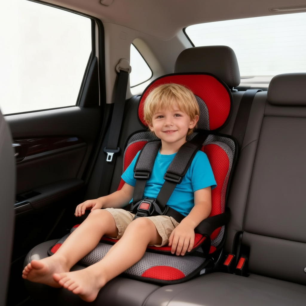 Faltbarer Auto-Kindersitz – 5-Punkt-Gurt, für 0–14 Jahre