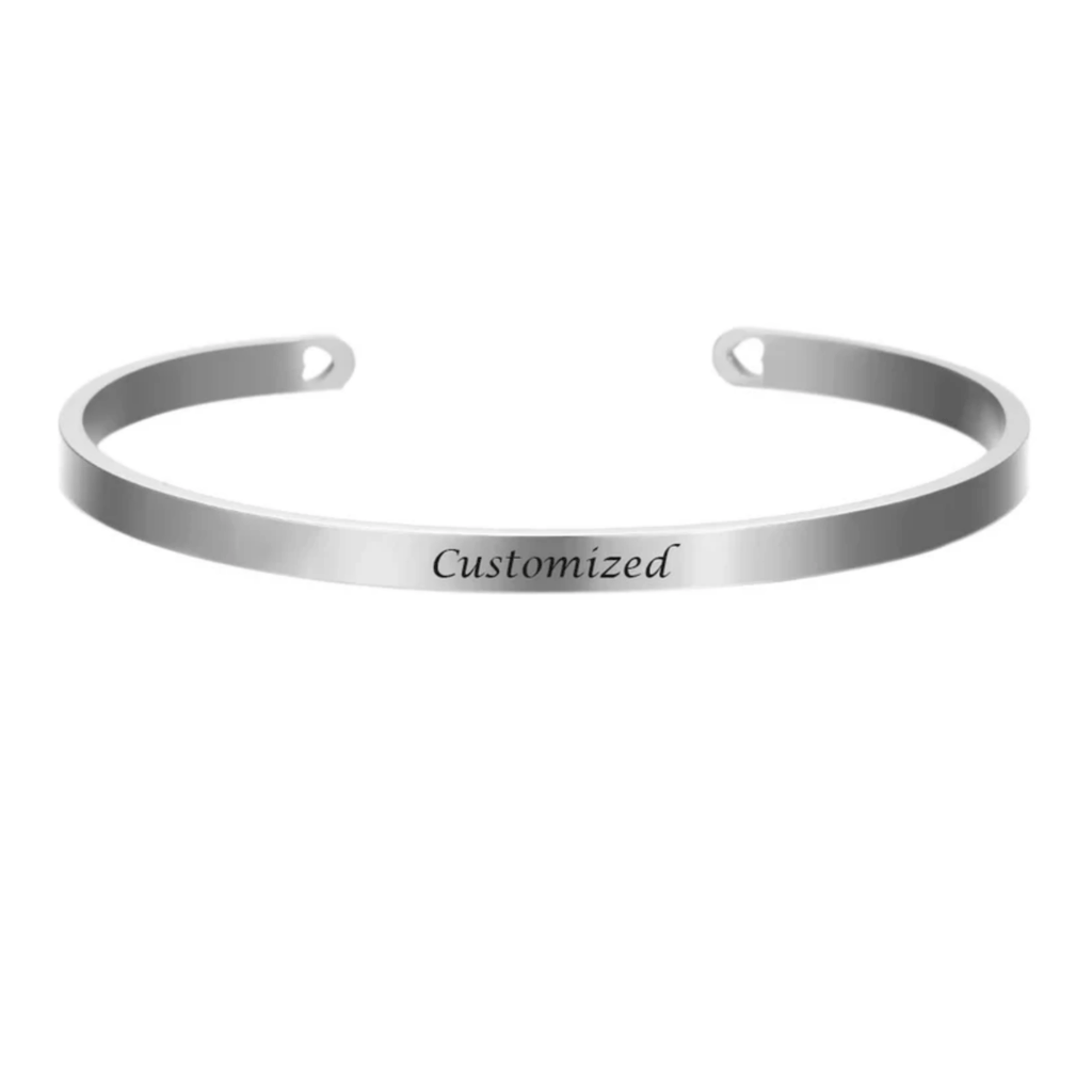 Bracelet en acier inoxydable gravé personnalisé AureaLink