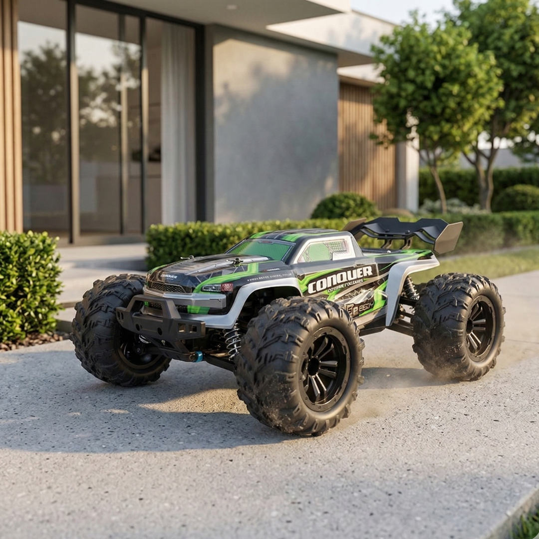 Skala 1:16 4WD-RC-lastbil — kraftfuld motor, tophastighed på op til 70 Kmh