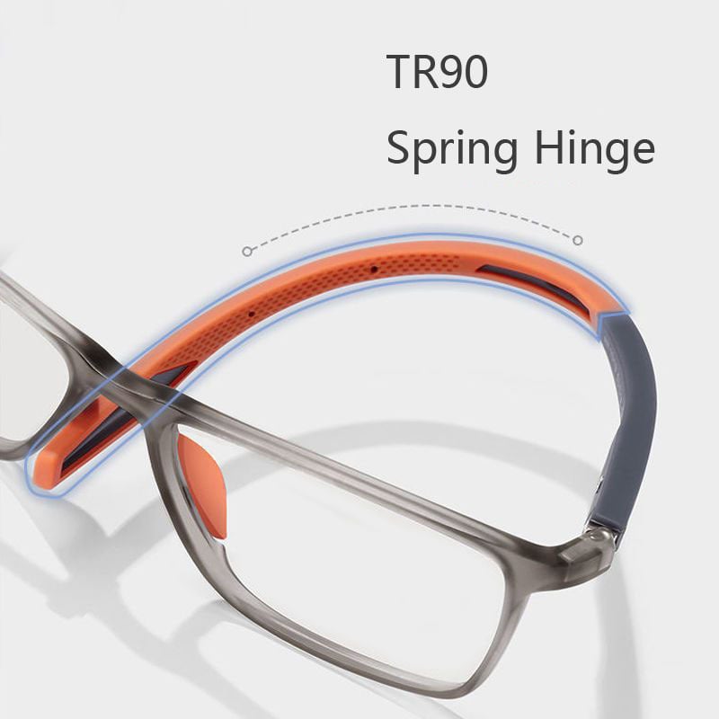 Ultralichte progressieve bril tegen blauw licht, titanium montuur