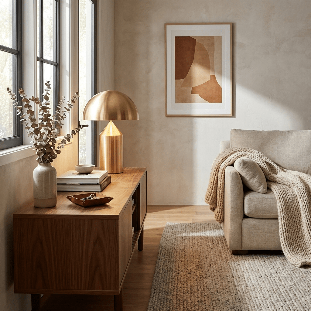 Geometrische Metalllampe — italienisches Design, 2 Größen, 5 Oberflächen