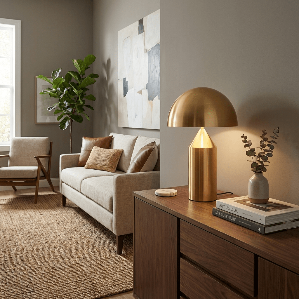 Geometrische Metalllampe — italienisches Design, 2 Größen, 5 Oberflächen