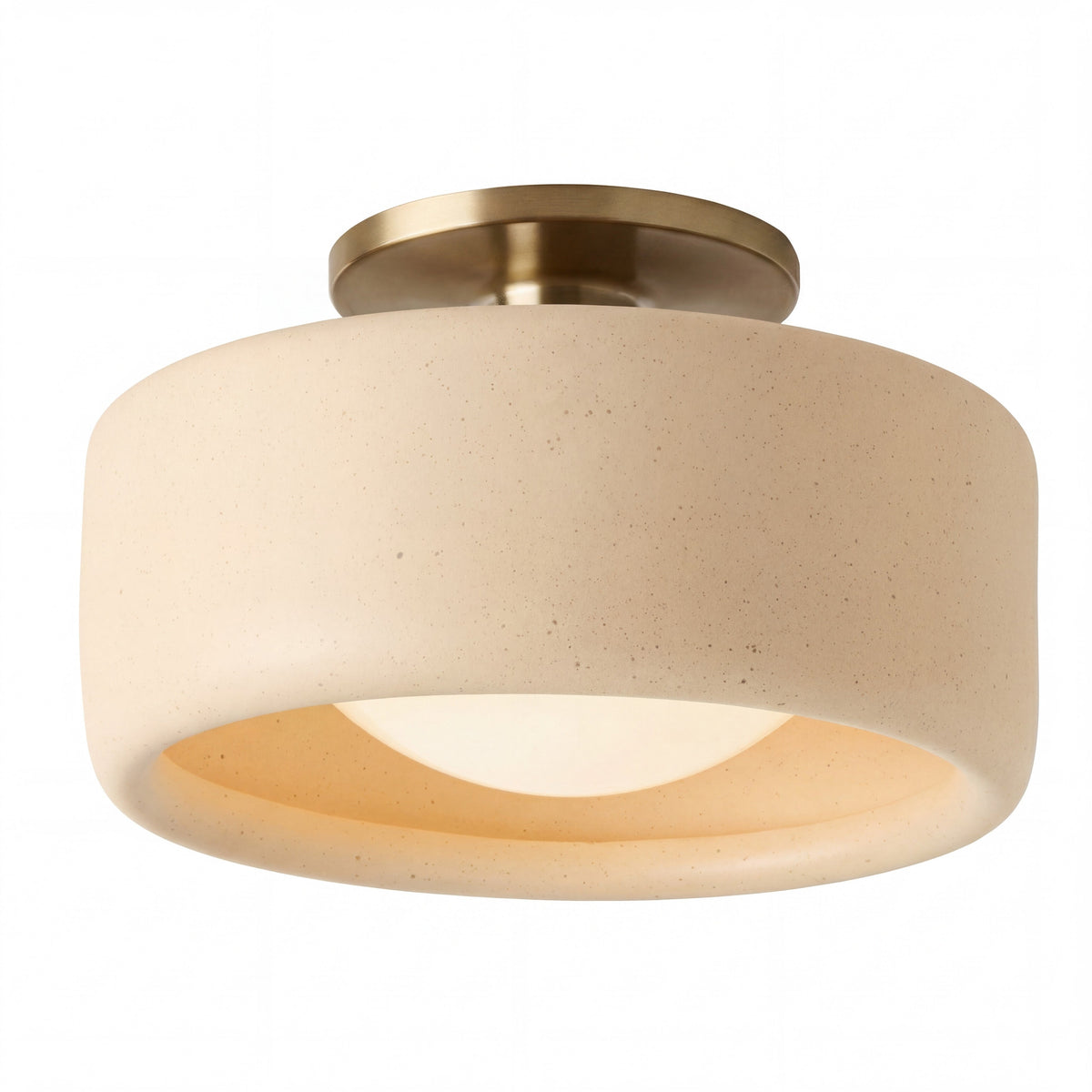 Lampă ceramică scandinavă — abajur semisferic din porțelan