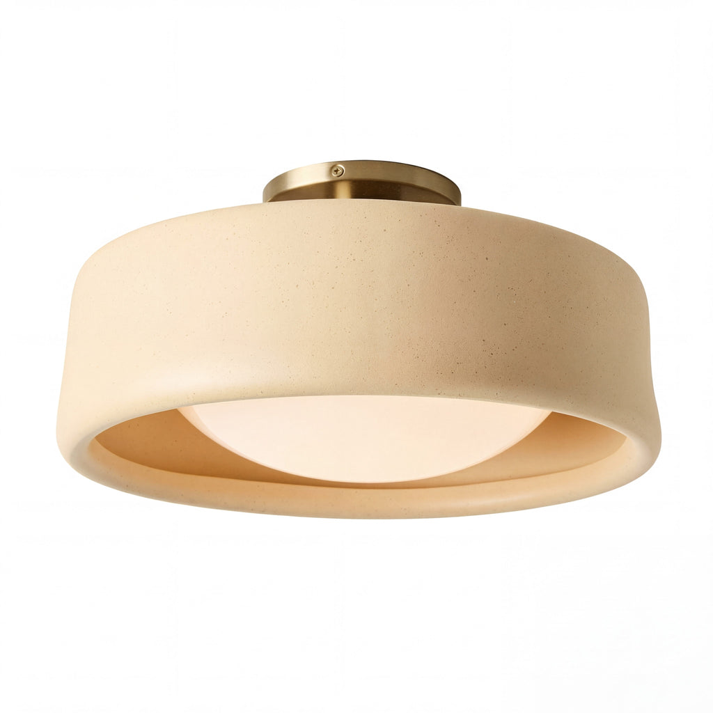 Lampă ceramică scandinavă — abajur semisferic din porțelan