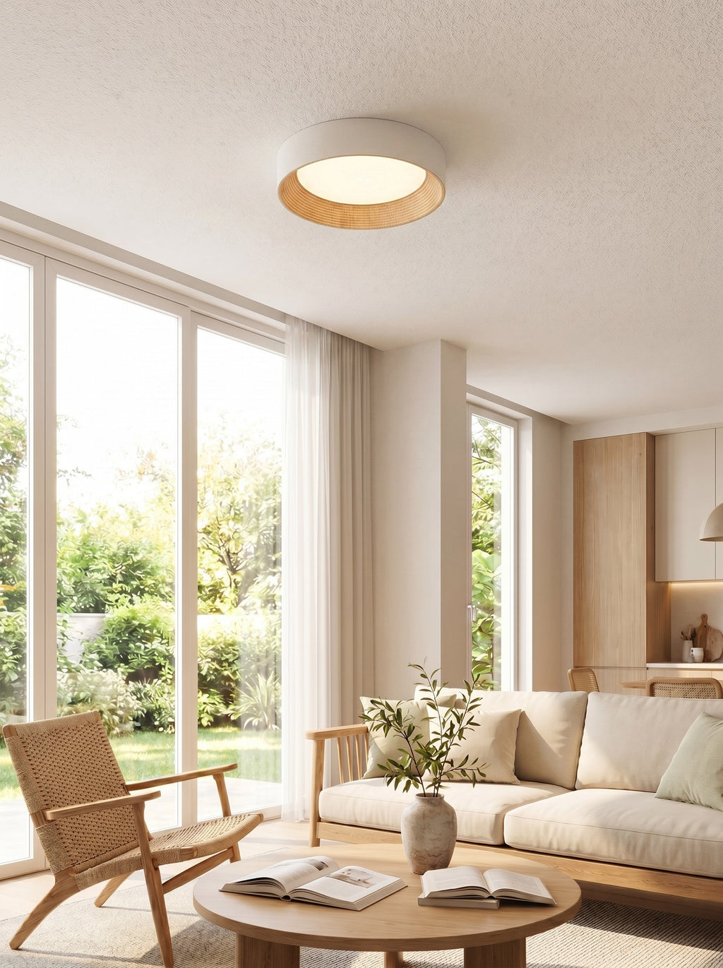 Ronde platte led-plafondlamp — slank ontwerp