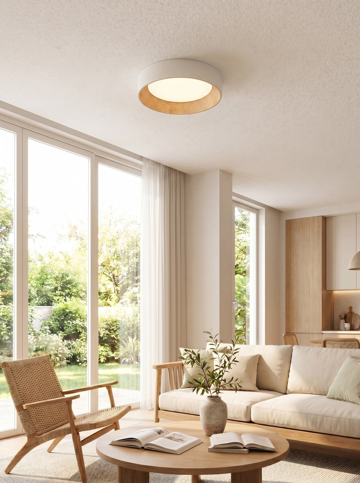 Ronde platte led-plafondlamp — slank ontwerp