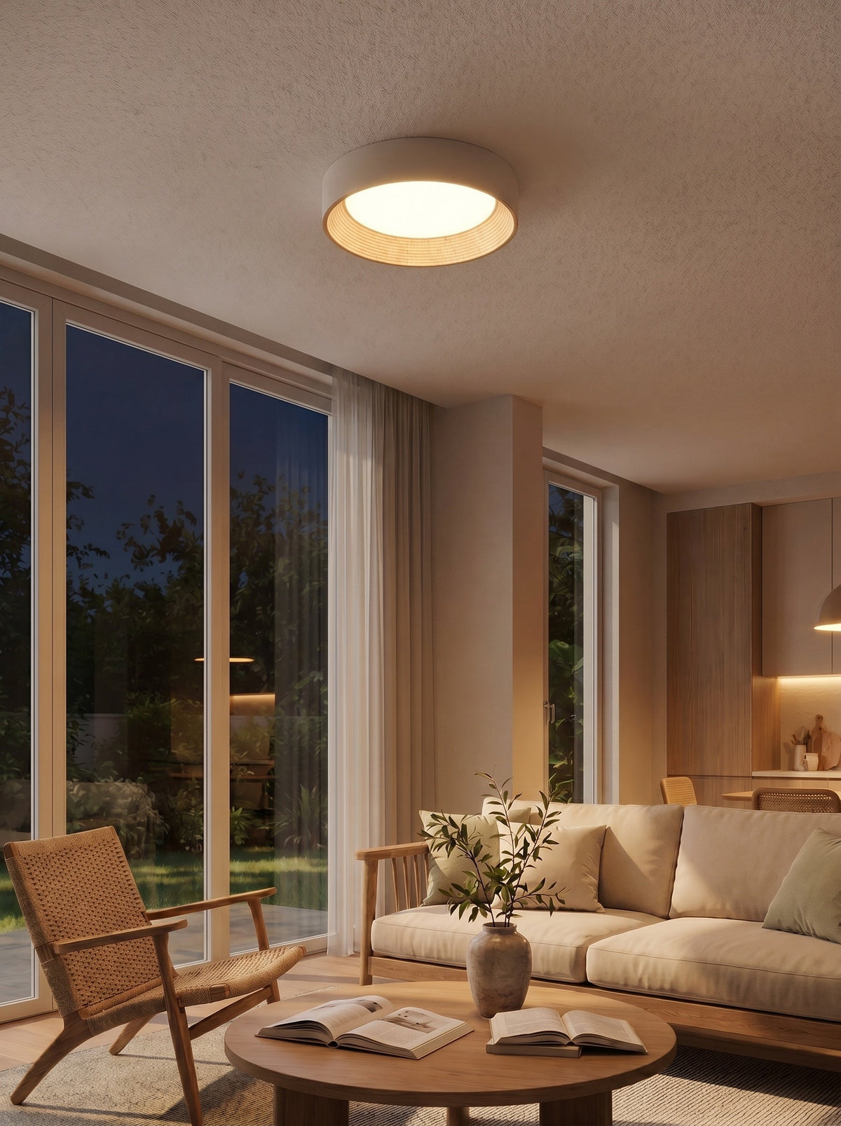 Ronde platte led-plafondlamp — slank ontwerp