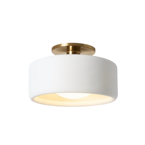 Lampă ceramică scandinavă — abajur semisferic din porțelan