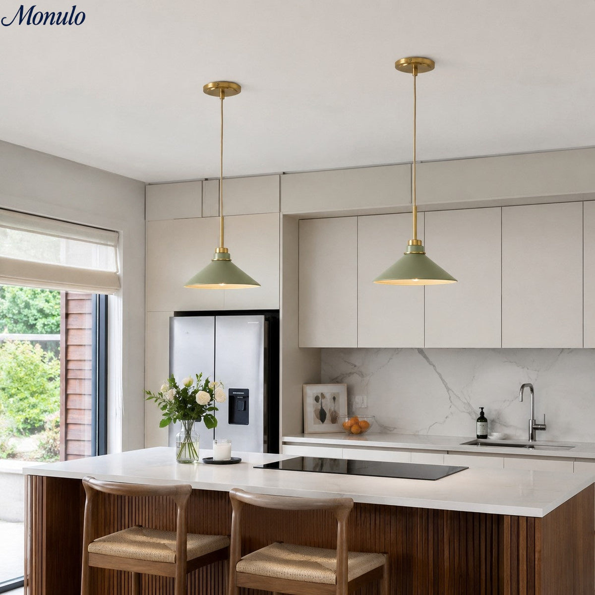 Kegelförmige Pendelleuchte — dimmbarer Landhausstil
