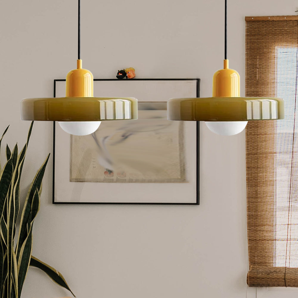 Luccon-pendellampe med dobbeltglas, G9, 35 cm
