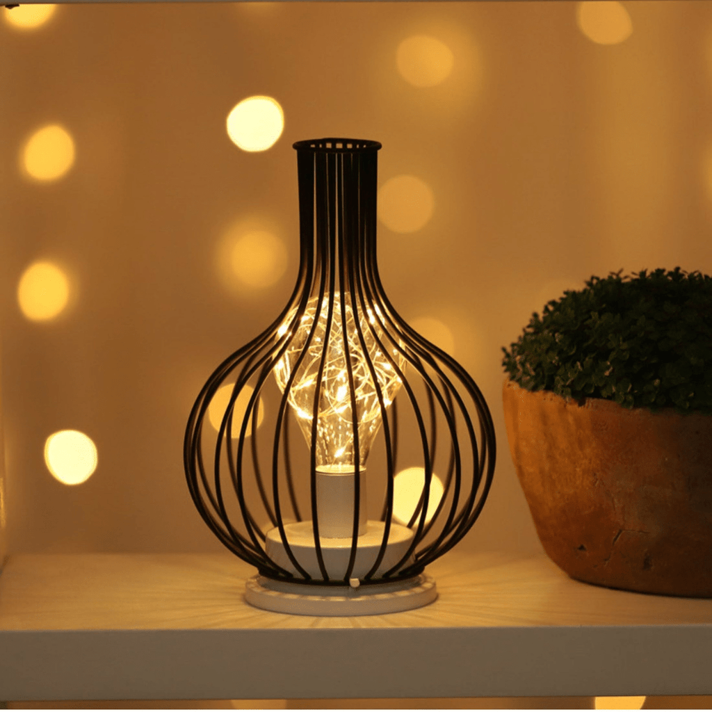 Lámpara de mesa LED inalámbrica - luz ambiental moderna de acero