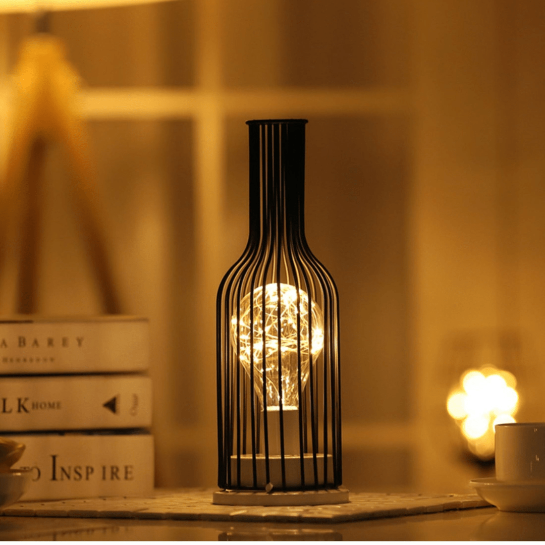 Lámpara de mesa LED inalámbrica - luz ambiental moderna de acero