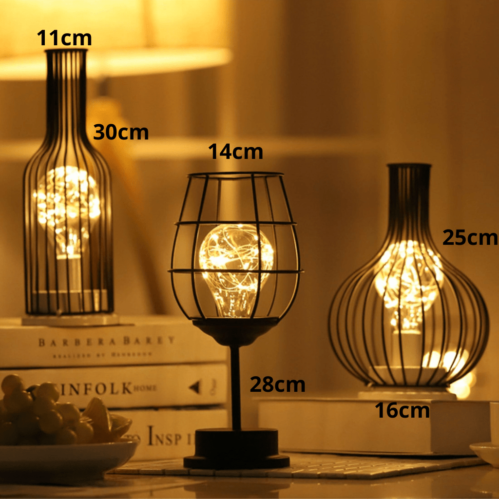 Lámpara de mesa LED inalámbrica - luz ambiental moderna de acero