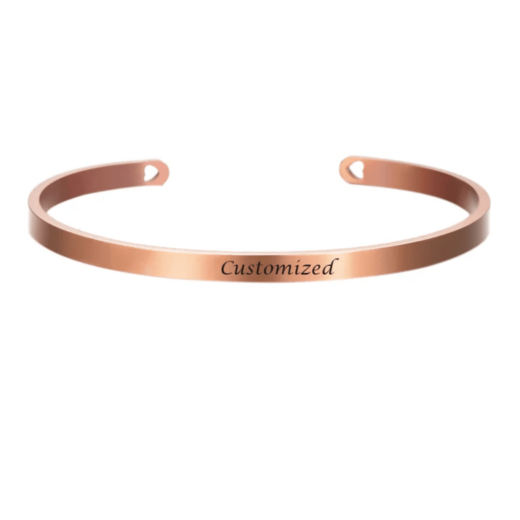 Bracelet en acier inoxydable gravé personnalisé AureaLink