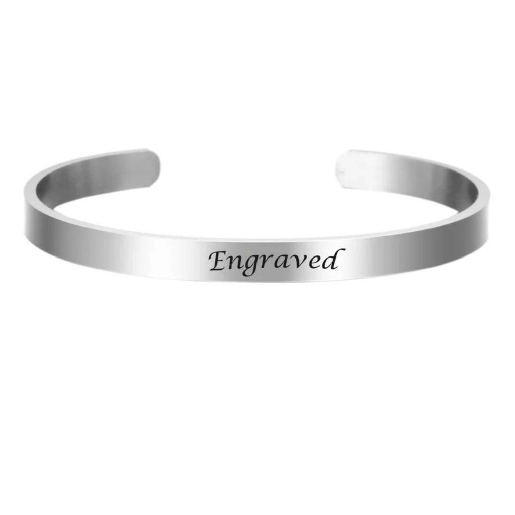 Bracelet en acier inoxydable gravé personnalisé AureaLink