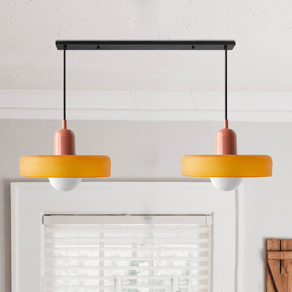 Luccon-pendellampe med dobbeltglas, G9, 35 cm