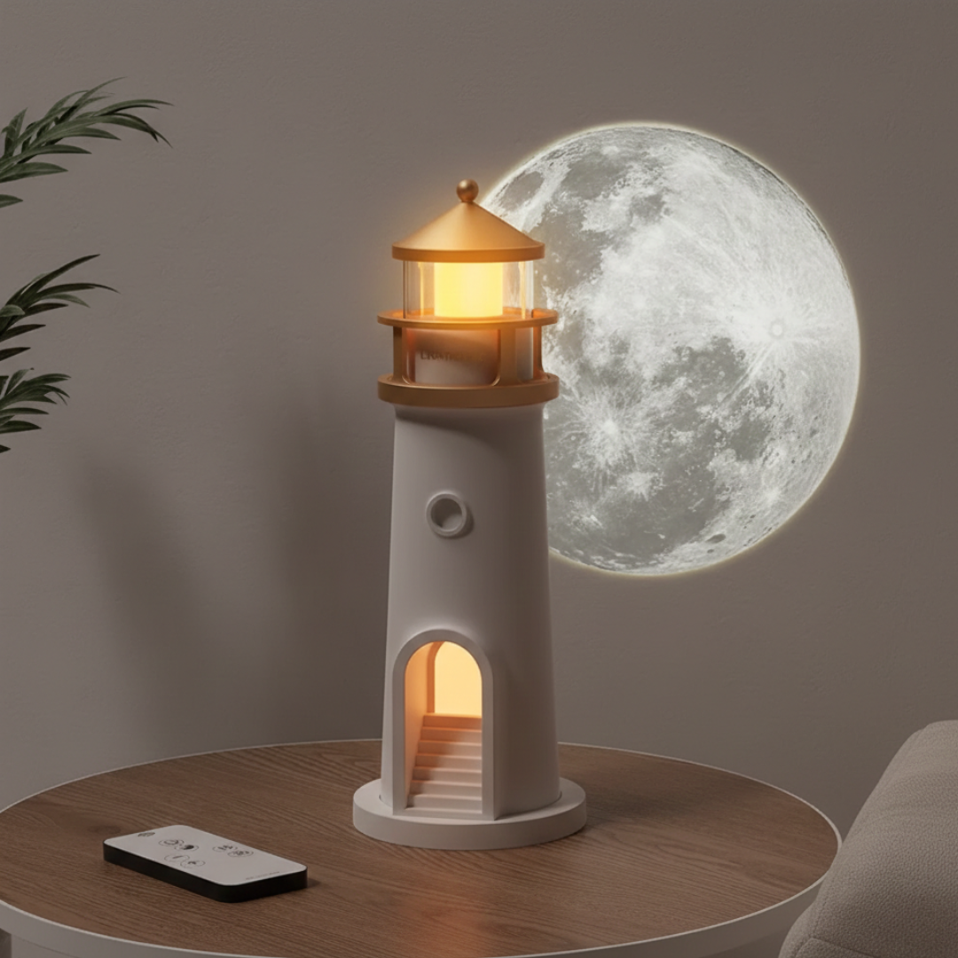 Compact Lighthouse Projector Lamp Built-In Speaker