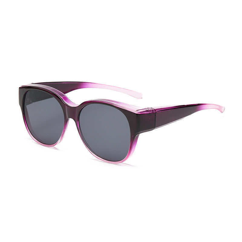 Polarisierte UV400-Cat-Eye-Sonnenbrille zum Aufstecken über Brillen