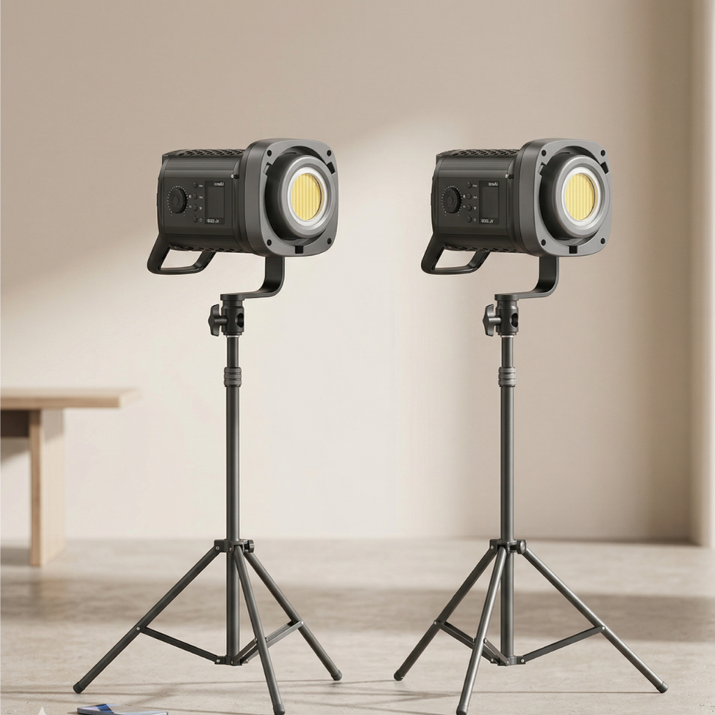Ulanzi VL-200Bi 200W-os V-Mount videólámpa — állítható színhőmérséklet 2700K és 6500K között