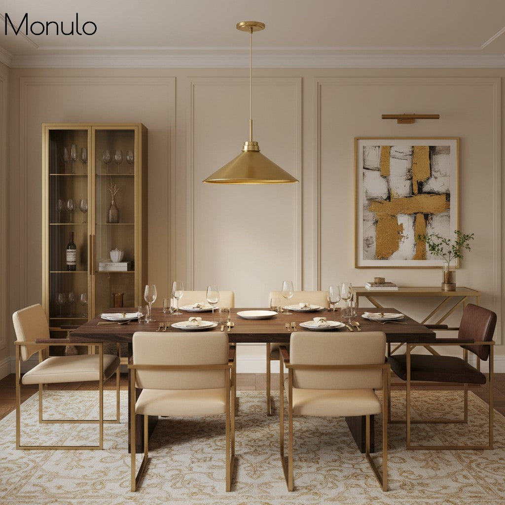 Kegelförmige Pendelleuchte — dimmbarer Landhausstil