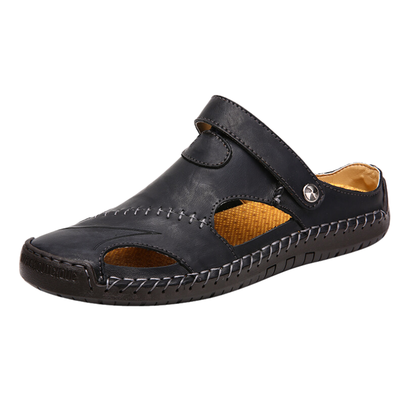 Orthopädische Ledersandalen für Herren — Rutschfeste Sohle