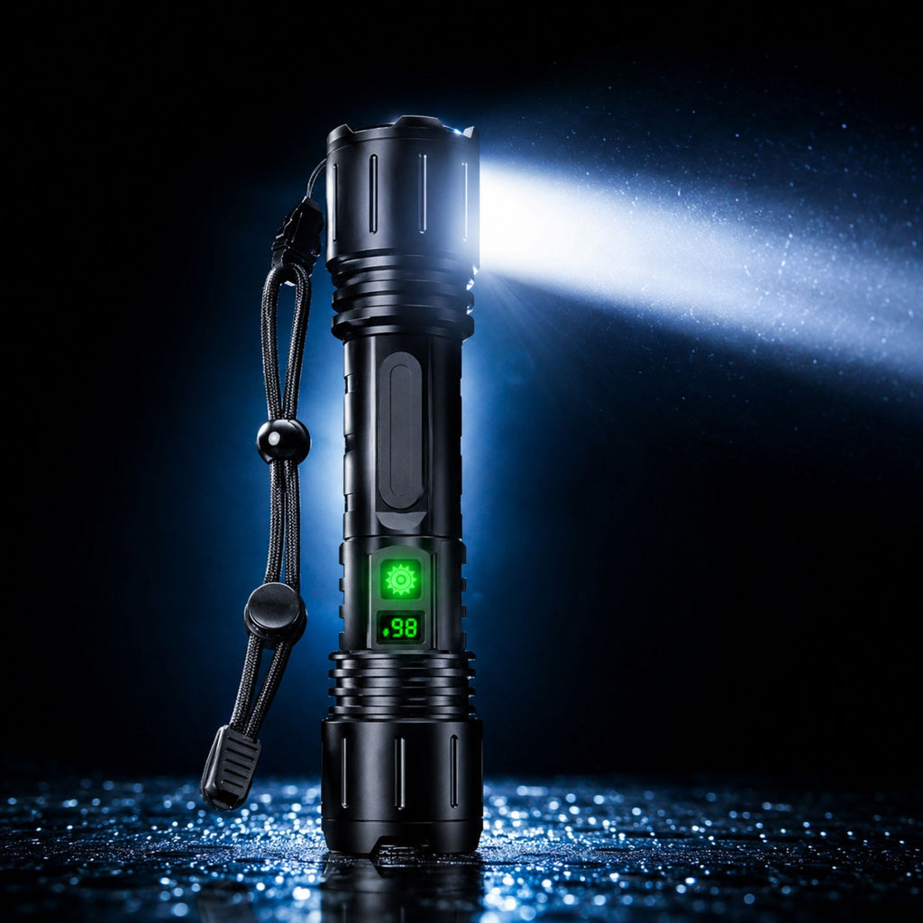Tactische zaklamp — 100000 lumen, 5000mAh, waterdicht