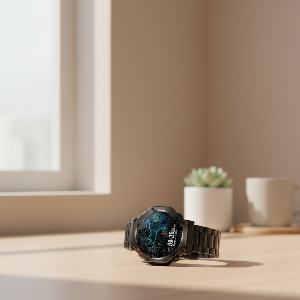 防水アウトドアスマートウォッチ - GPS、AMOLED、コンパス、高度計