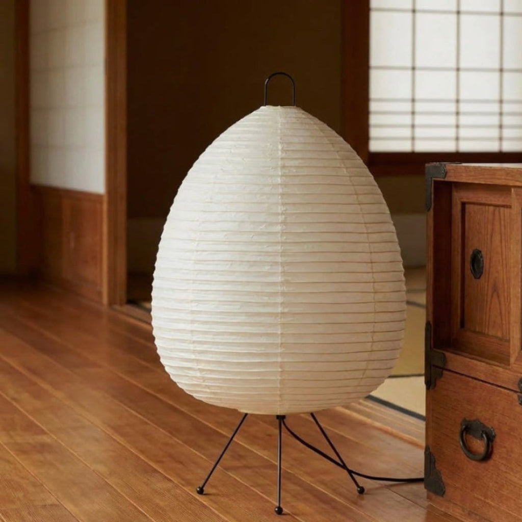 Japanese Style Freestanding Floor Lamp – Rice Paper Shade