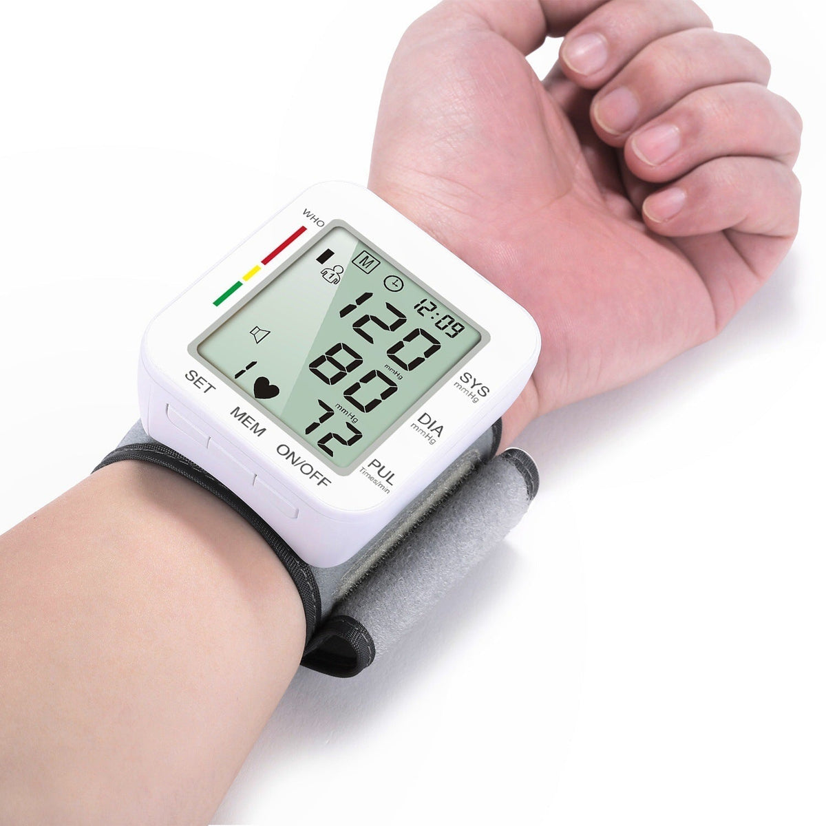 Digital Wrist Blood Pressure Monitor — LCD Display