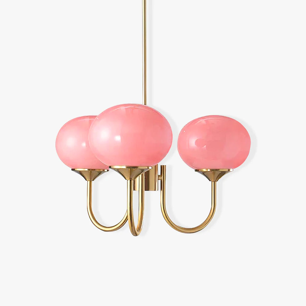 Aurielle Marshmallow Modern Chandelier — Rounded Silhouette, Warm Ambient Glow