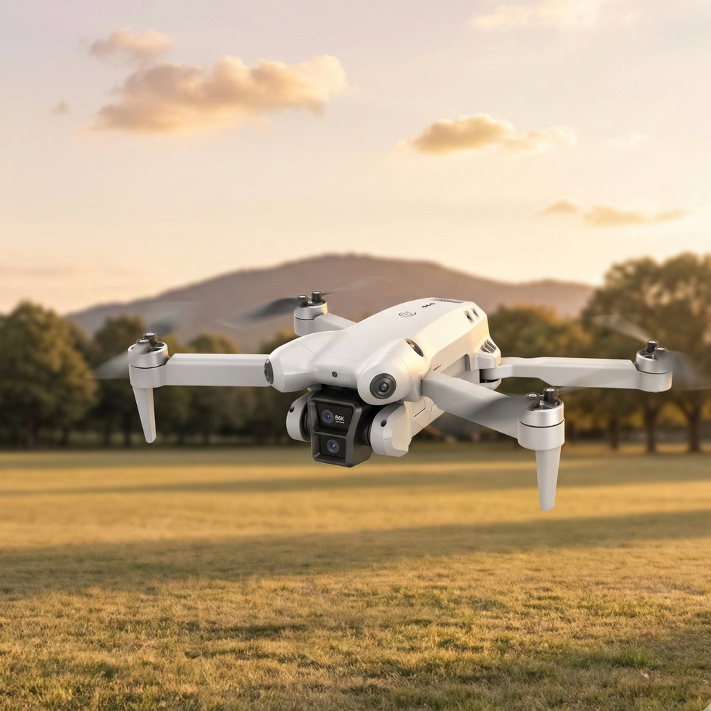 Dron con cámara dual 8K — Sistema automatizado para evitar obstáculos