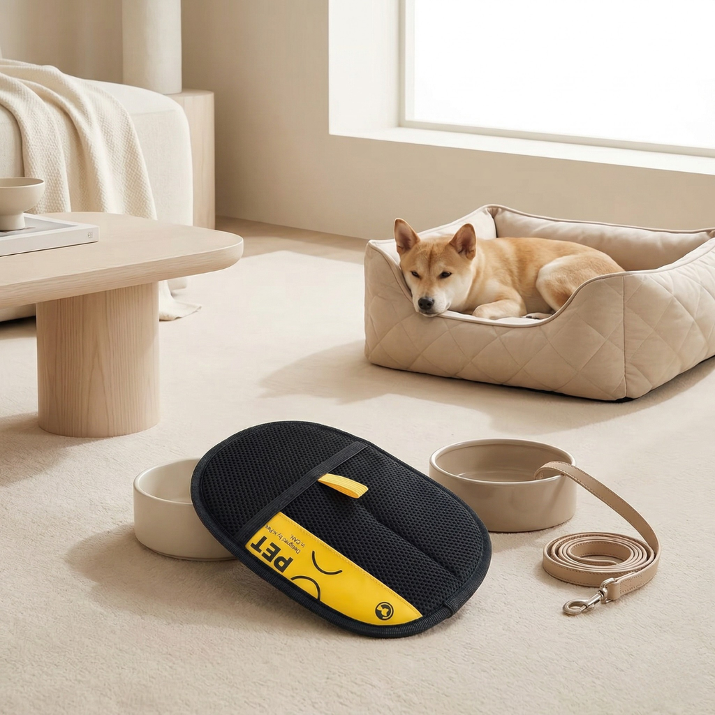 Guante electrostático para eliminar el pelo de mascotas — Lavable, reutilizable y de una sola pasada