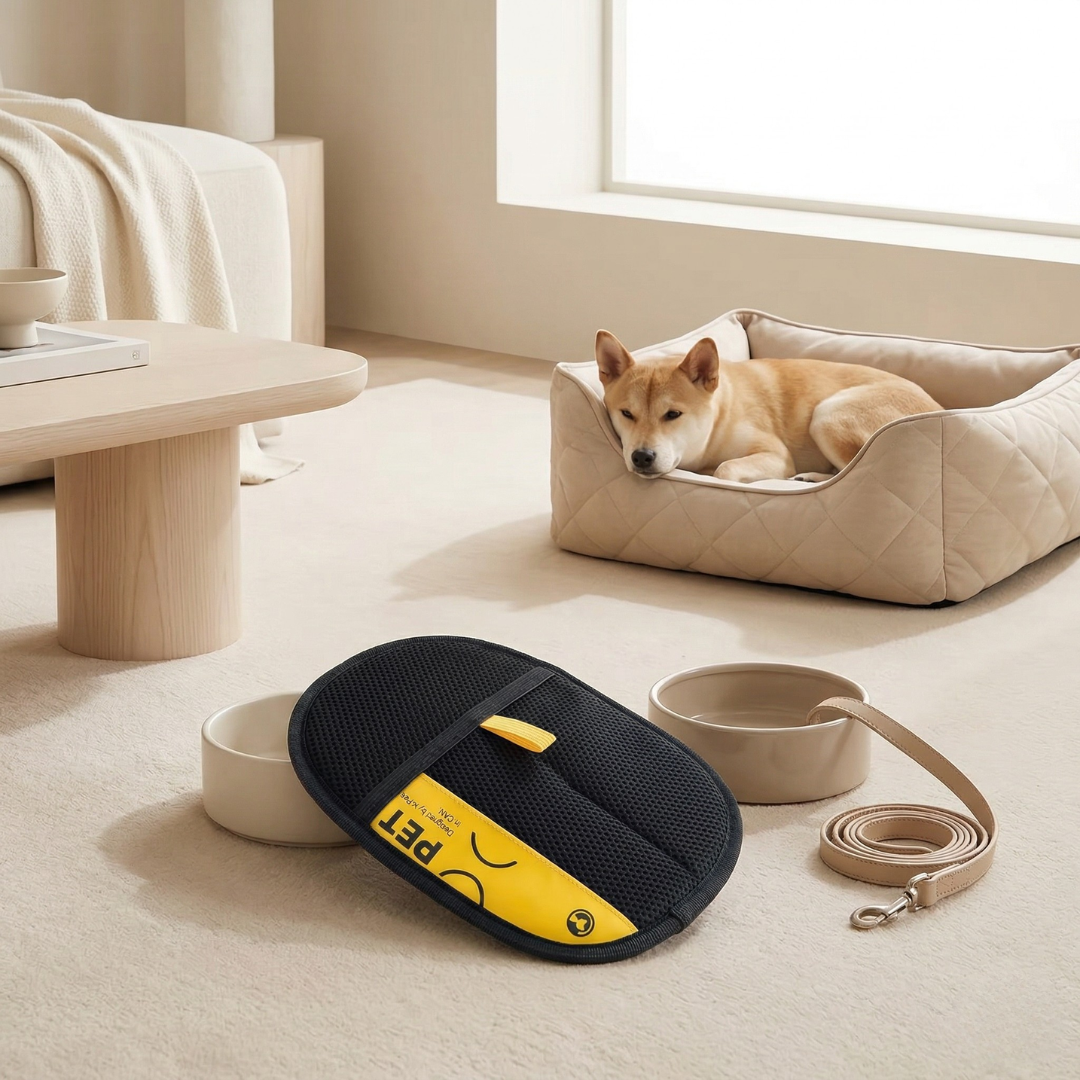 Guante electrostático para eliminar el pelo de mascotas — Lavable, reutilizable y de una sola pasada