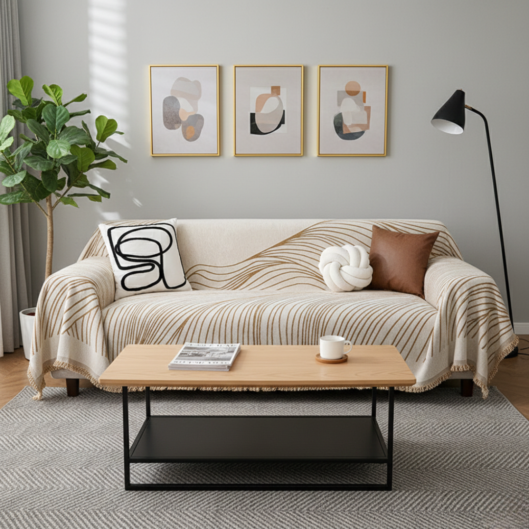 100% Polyester Reversible Jacquard Sofa Cover