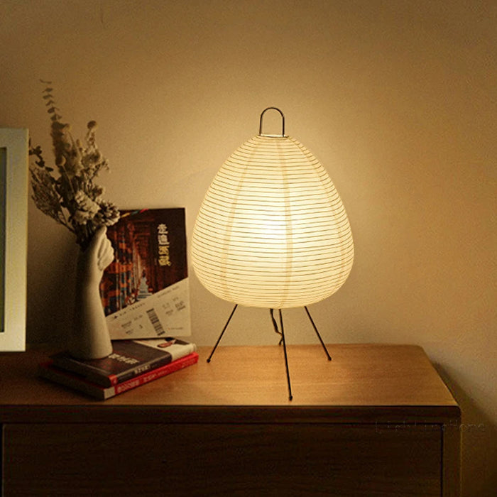 Traditional Japanese Rice Paper Shade LED Table Lamp