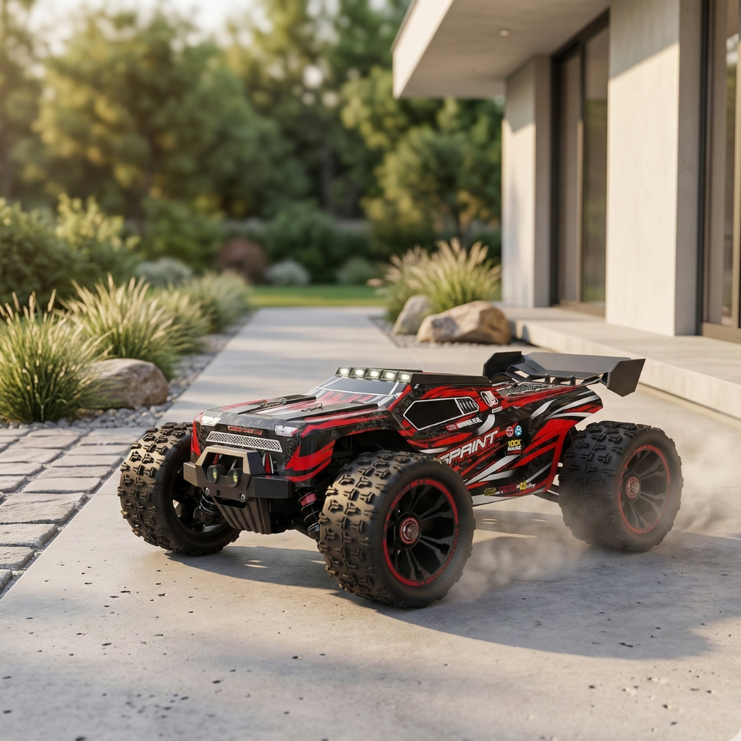 1:16 Scale Brushless RC Car — 4WD Drivetrain, 85 km/h Top Speed