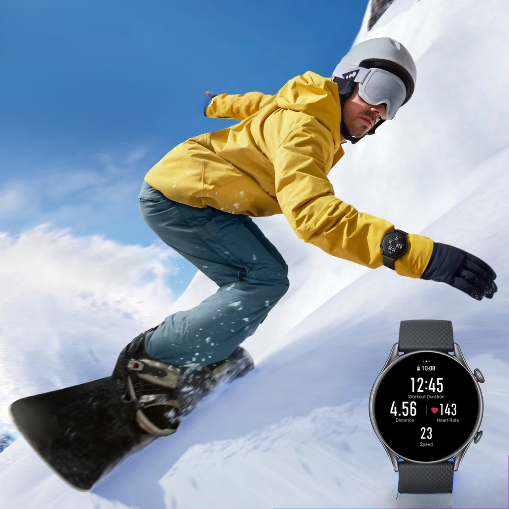 AMOLEDフィットネススマートウォッチ - 46mmディスプレイ、Bluetooth、アクティビティトラッキング、長時間バッテリー