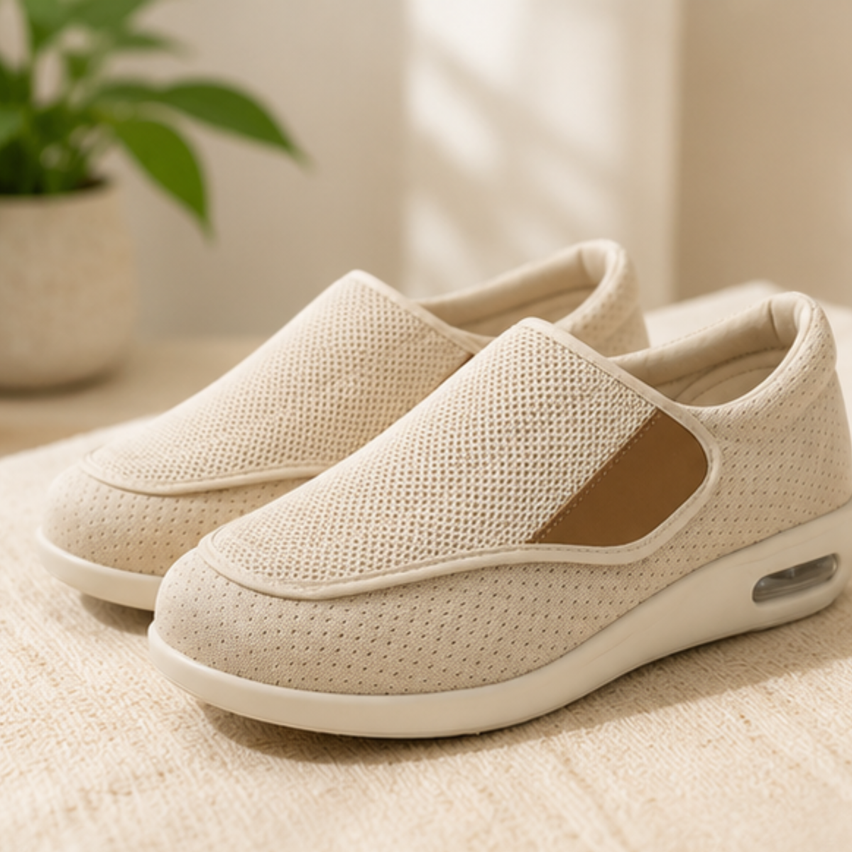 Diabetikerschuhe mit weiter Passform zum Hineinschlüpfen — Einlegesohle aus Memory-Schaum